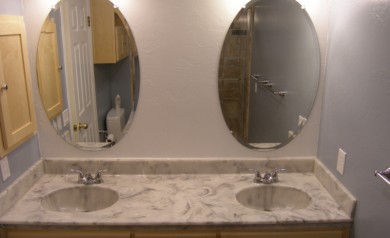 Folsom Bathroom Remodel - Marble Bathroom Sink Top photo