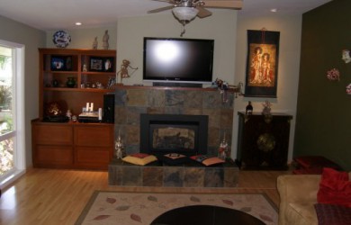 New Fireplace in Sacramento Family Room Makeover photo