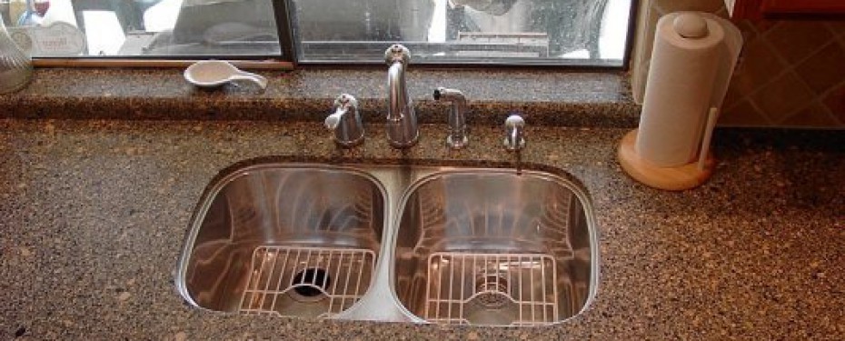 Stainless steel double sink - kitchen remodel sacramento photo
